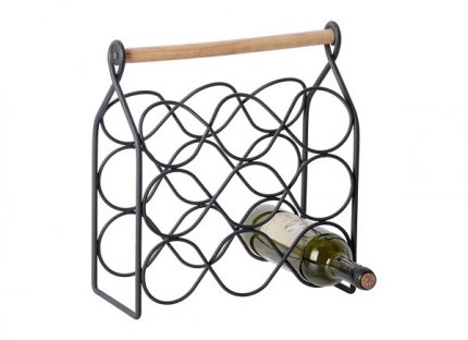 9 Bottles Wine Rack with Handle