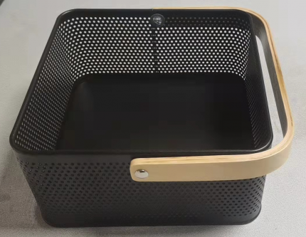 Storage Basket w/ Wooden Handle 2