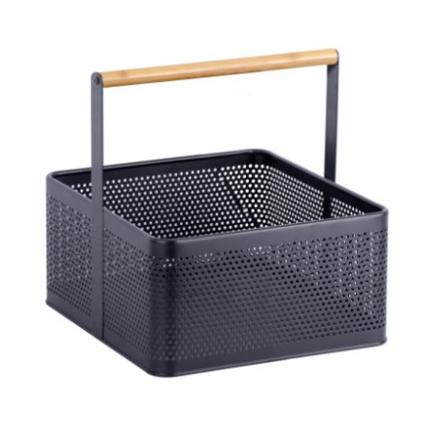 Storage Basket w/ Bamboo Handle (Small)